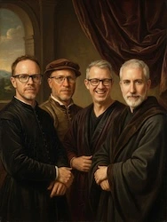 Old Master group portrait of four men
